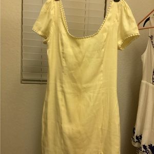 Forever 21 lined silky yellow Nwot